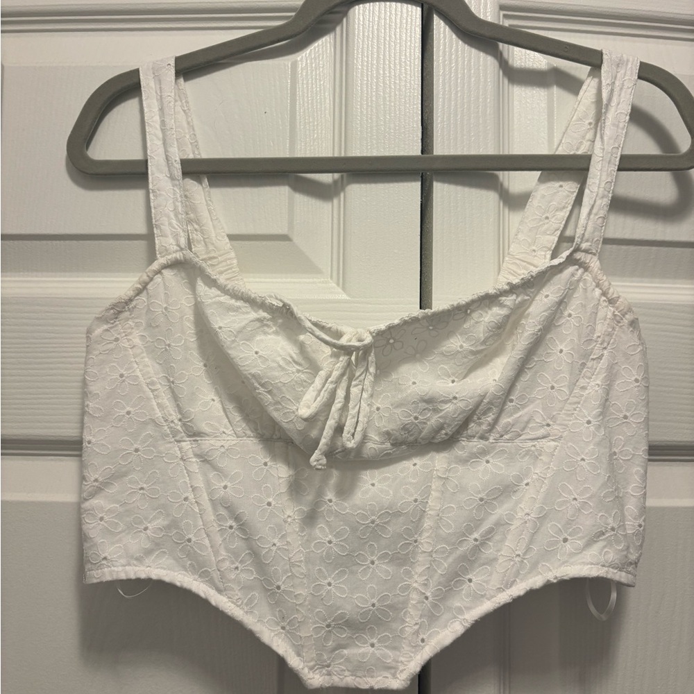 Cotton Candy LA White Corset Top